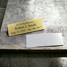 Custom memorial plaque plate - aluminum
