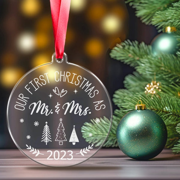 Our First Mr & Mrs Christmas Ornament