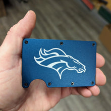 Denver Broncos Engraved Metal Slim Wallet