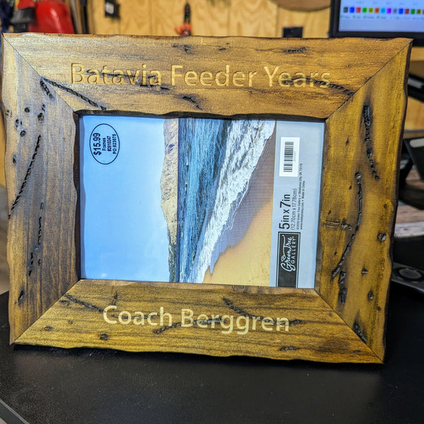 Custom Engraved Picture Frame Wood