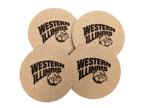 Western Illinois Leathernecks Cork Coasters