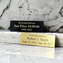 Custom memorial plaque plate - aluminum