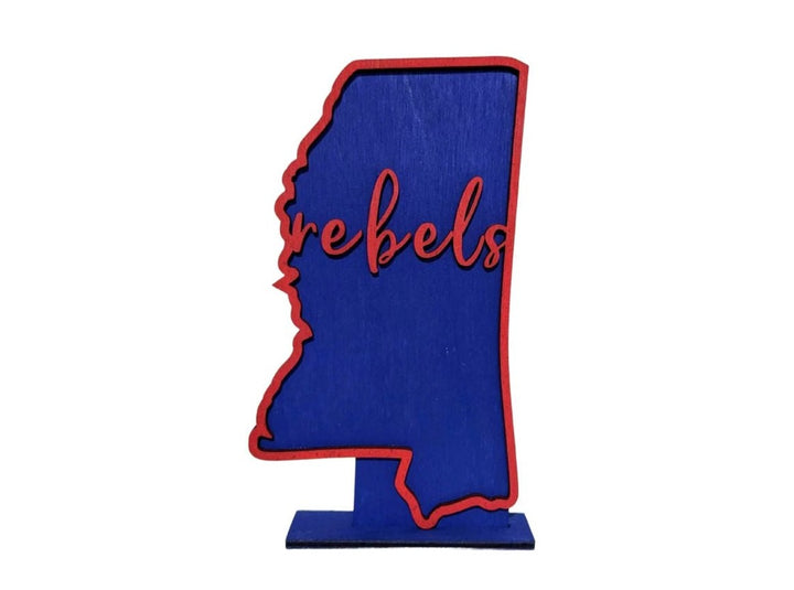 University of Mississippi Rebels Mini Shelf Sign - R2 Creative Designs