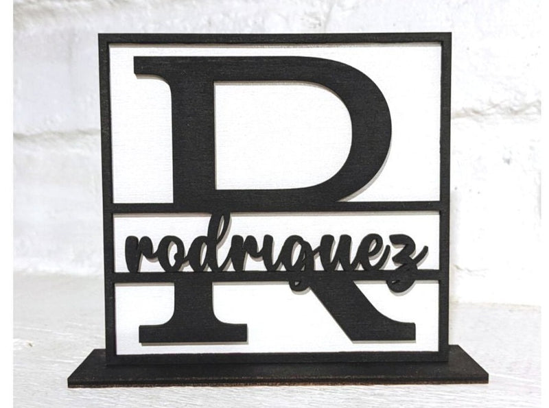 Monogram Name Sign - R2 Creative Designs