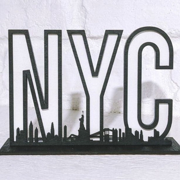 New York City NYC Skyline Sign - R2 Creative Designs