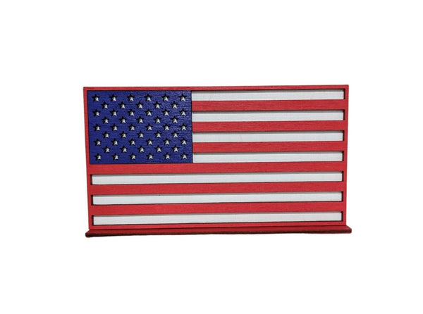 USA Flag Mini Shelf Sign - R2 Creative Designs