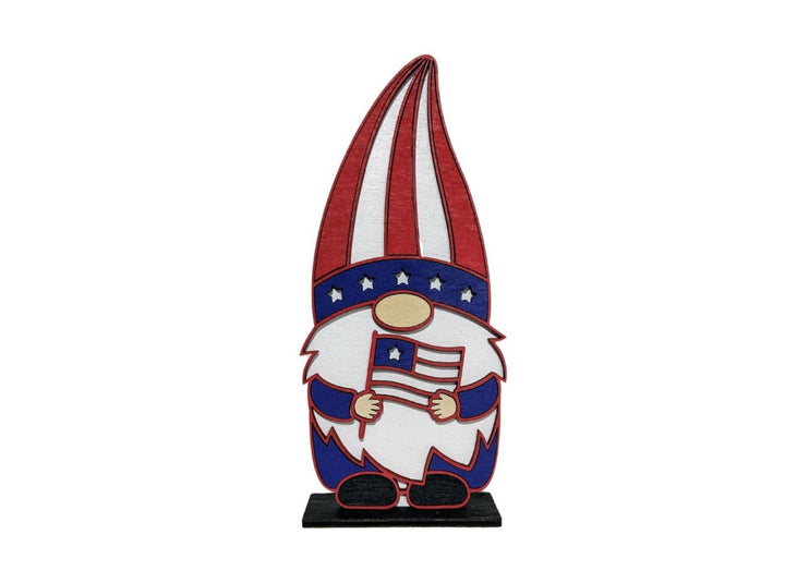 Gnome 4 of July Stand - R2 Creative Designs